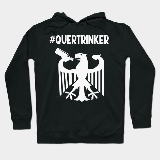 Quertrinker Parodie BRD Humor Bier Party Spaß Fun Hoodie by Foxxy Merch